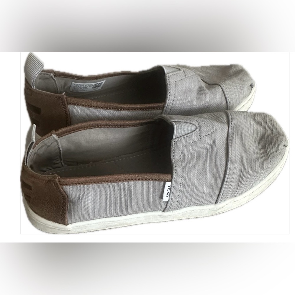 Toms Gray and Leather Slip-On Shoes